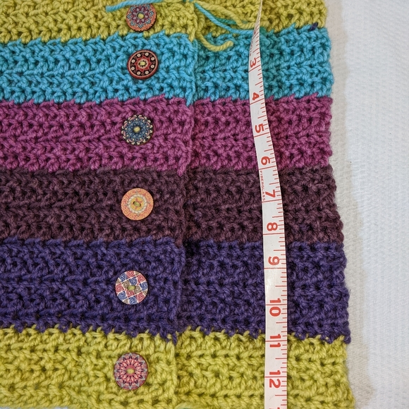 🏳️‍🌈 NEW Unisex Cowl Crochet Scarf Rainbow HANDCRAFTED - Picture 6 of 7